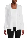 Renee C Women's Solid Open Front Cardigan In Ivory