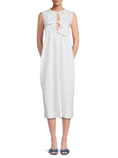 Renee C Women's Splitneck Midi Dress In Black