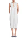 Renee C Women's Splitneck Midi Dress In White