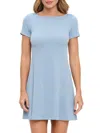 Renee C Women's Textured Short-sleeve Minidress In Blue
