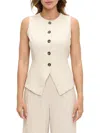 Renee C Women's Textured Vest In Neutral