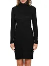 Renee C Women's Turtleneck Bodycon Knee Length Dress In Black