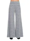 Renee C Women's Tweed Wide Leg Pants In Blue
