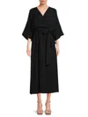 Renee C Women's Belted Midi Dress In Black