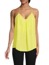 Renee C Women's V Neck Racerback Top In Citron