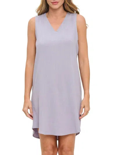 Renee C Women's V-neck Shift Minidress In Lavender
