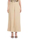 Renee C Women's Wide Leg Linen Blend Pants