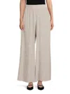 Renee C Women's Wide Leg Linen Blend Pants In Beige Multi