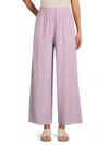 Renee C Women's Wide Leg Linen Blend Pants In Lavender