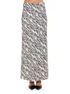 Renee C Women's Zebra Print Satin Maxi Skirt In Animal Print