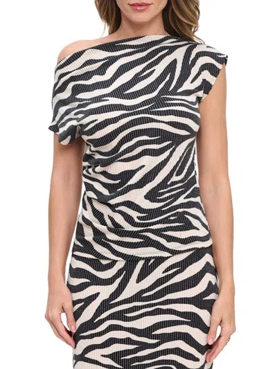 RENEE C WOMEN'S ZEBRA RIB KNIT TOP
