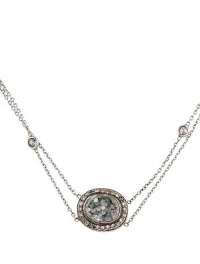 Pre-owned Renee Lewis 18k Diamond Pendant Necklace, 15" In Multicolor