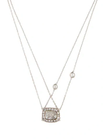 Pre-owned Renee Lewis 18k Diamond Shaker Necklace, 15.5" In Multi
