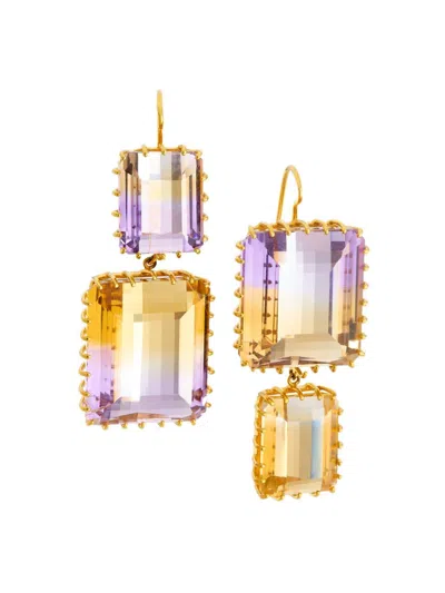 Renee Lewis Women's 18k Yellow Gold & Ametrine Inverted Drop Earrings