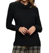 Reneec. Brushed Knit Cowl Neck Sweater In Black In Black