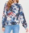 Reneec. Crew Neck Sweatshirt In Tie Dye In Multi