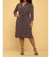 Reneec. Curvy Wrap Dress Safira In Black In Black