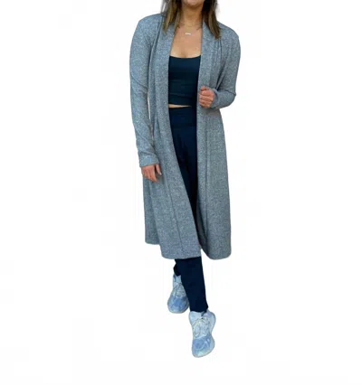 Reneec. Extra Soft Long Cardigan In Grey