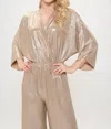 Reneec. Kimono Sleeve Wide Leg Jumpsuit In Gold In Gold