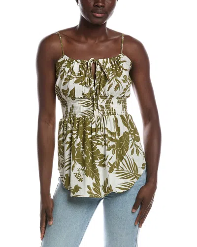 Reneec. Renee C Sleeveless Linen-blend Top In White