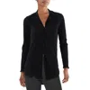 Reneec. Womens Pleated Collar Button-down Top