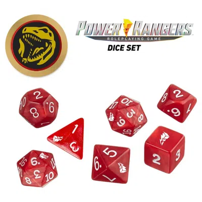 Renegade Game Studios Power Rangers Rpg Dice Set, Red