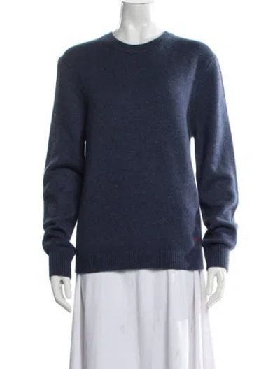 Pre-owned Renggli Cashmere Crew Neck Sweater In Blue
