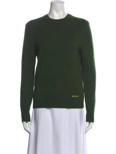 Pre-owned Renggli Cashmere Crew Neck Sweater In Green