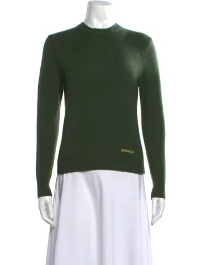 Pre-owned Renggli Cashmere Crew Neck Sweater In Green