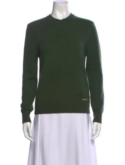 Pre-owned Renggli Cashmere Crew Neck Sweater In Green