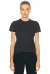 Renggli Cashmere Silk Knit Tee Licorice In Black
