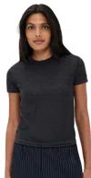 Renggli Cashmere Silk Knit Tee Licorice In Black