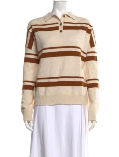 Pre-owned Renggli Cashmere Striped Sweater In Neutrals