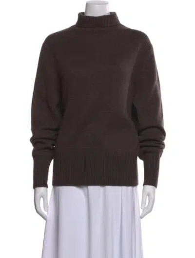 Pre-owned Renggli Cashmere Turtleneck Sweater In Brown