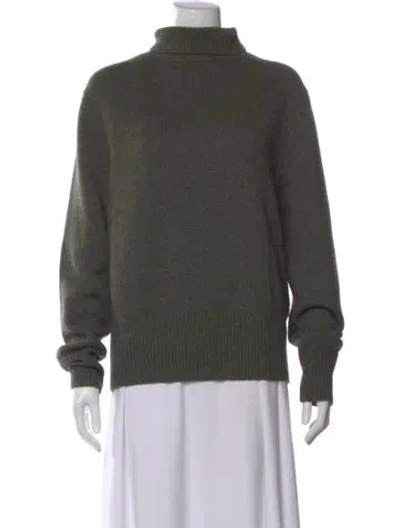 Pre-owned Renggli Cashmere Turtleneck Sweater In Green