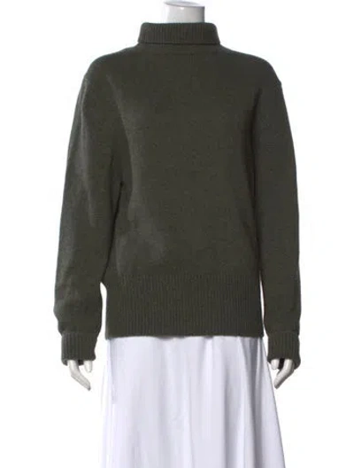 Pre-owned Renggli Cashmere Turtleneck Sweater In Green