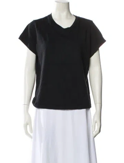 Pre-owned Renggli Cowl Neck Short Sleeve T-shirt In Blue