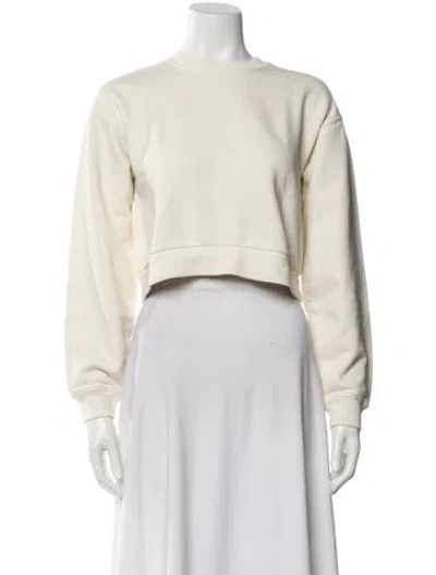 Pre-owned Renggli Crew Neck Long Sleeve Sweatshirt In White
