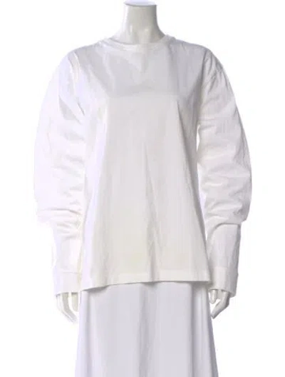 Pre-owned Renggli Crew Neck Long Sleeve Top In White