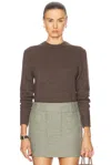 Renggli Embroidered Cashmere Crewneck Sweater In Fawn
