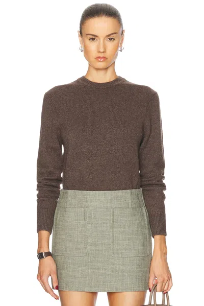 Renggli Embroidered Cashmere Crewneck Sweater In Fawn