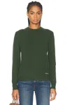 Renggli Embroidered Cashmere Crewneck Sweater In Juniper