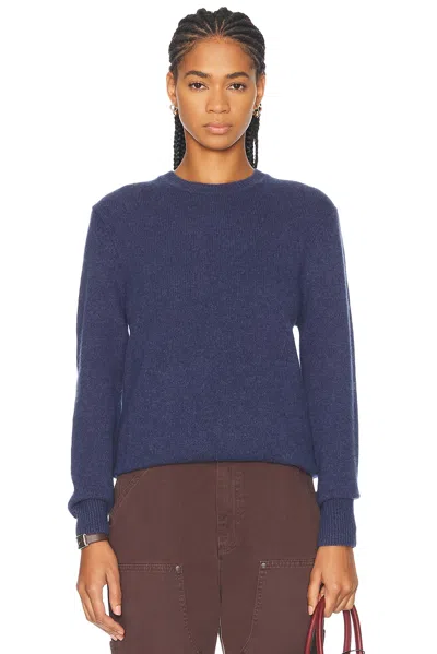 Renggli Embroidered Cashmere Crewneck Sweater In Lapis