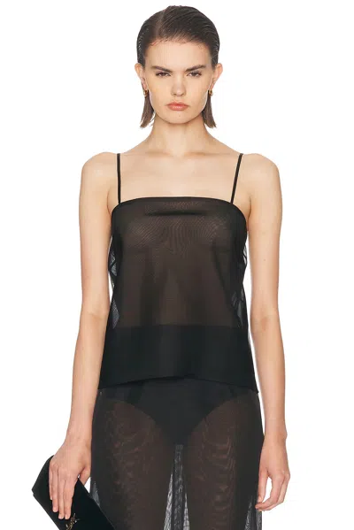 Renggli For Fwrd Organza Cami Top In Black