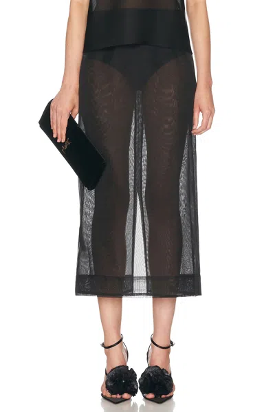 Renggli For Fwrd Organza Pencil Skirt In Black