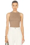 Renggli High Neck Tank Top In Oatmeal
