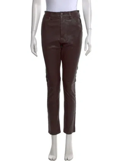 Pre-owned Renggli High-rise Skinny Leg Jeans In Brown