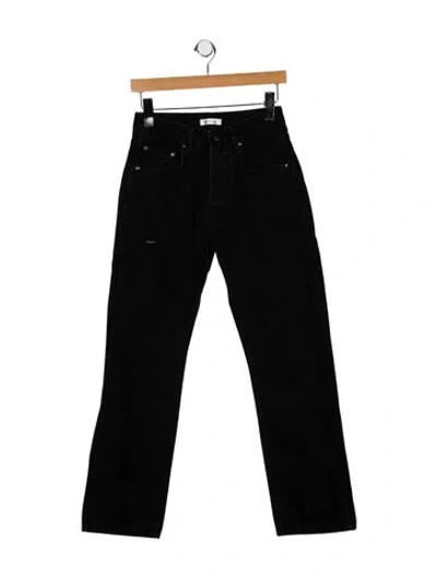 Pre-owned Renggli High-rise Straight Leg Jeans In Black