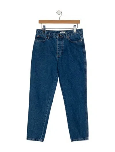 Pre-owned Renggli High-rise Straight Leg Jeans In Blue