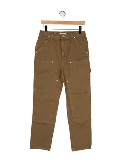 Pre-owned Renggli High-rise Straight Leg Jeans In Brown